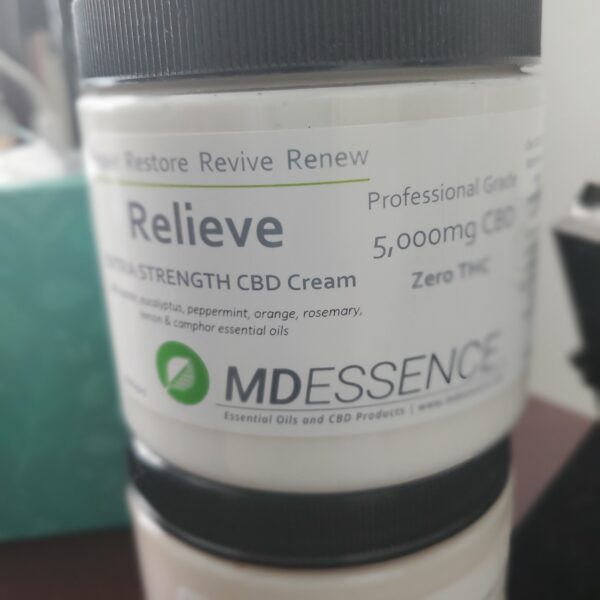 16oz.RELIEVE 5000MG CBD EXTRA Strength CBD Pain Relief Cream